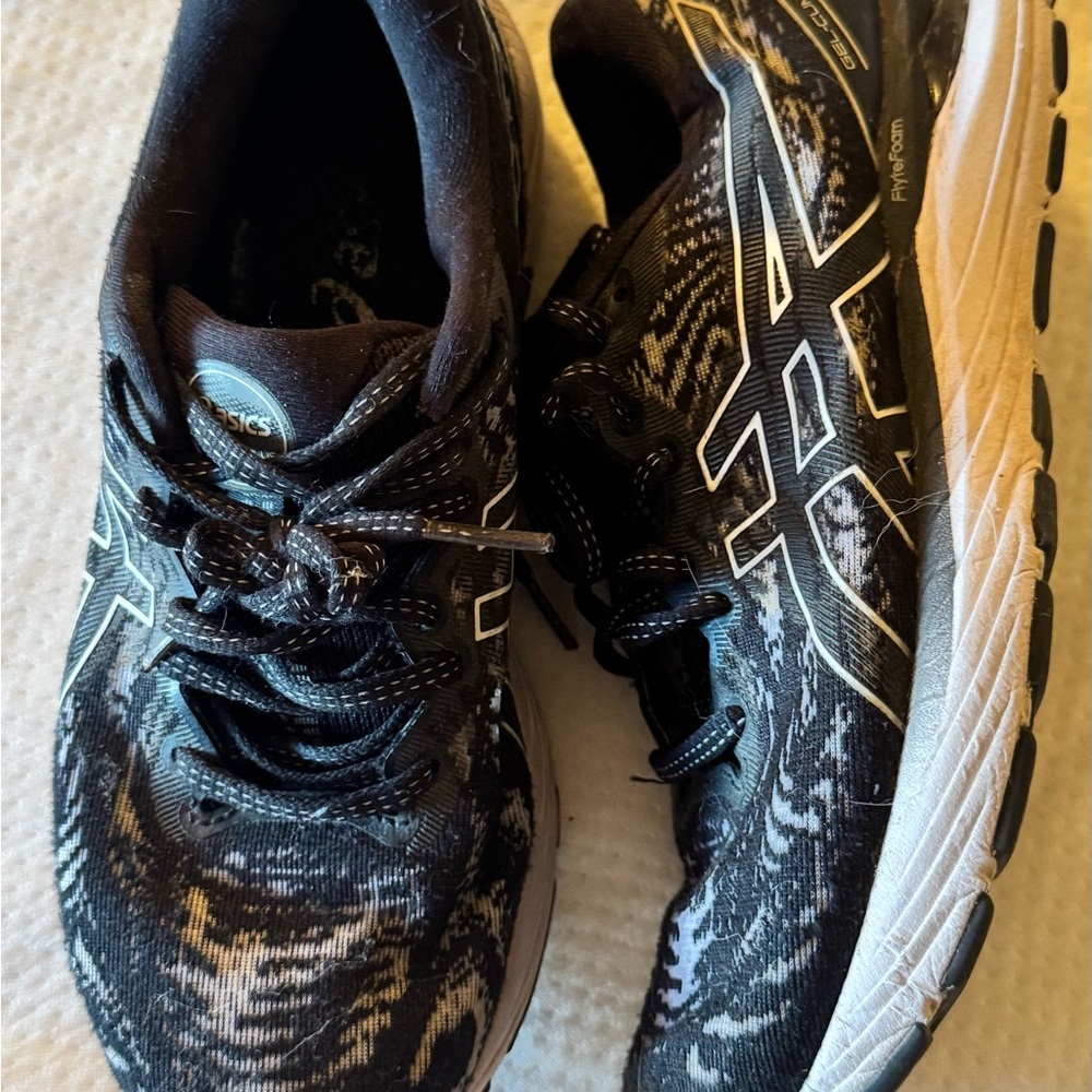 Asics Black and White Athletic Sneakers